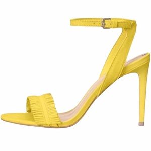 Aldo Yellow Fringe Heels Size 8.5